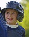Boy playing sports